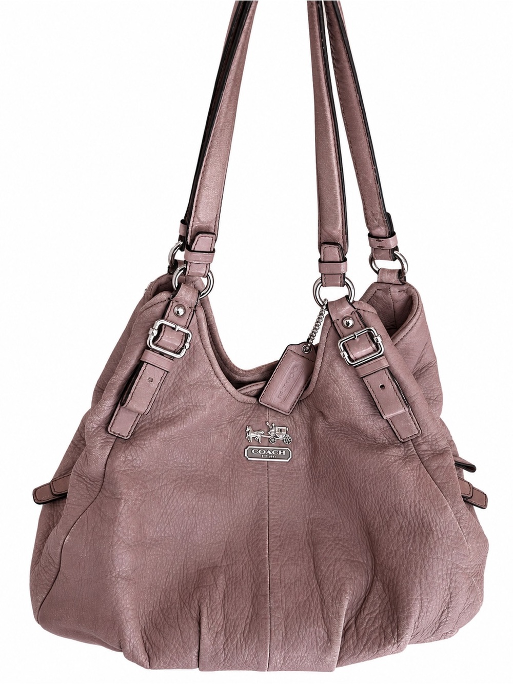 Coach Madison Maggie Y2K Hobo Bag Mauve Pink - Picture 2 of 12